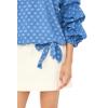 Vince Camuto Women’s Bubble Sleeve Off the Shoulder Blouse(Classic Indigo)