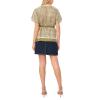 Vince Camuto Women’s Celted Crew Neck Blouse(Light Olive)