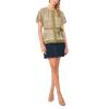 Vince Camuto Women’s Celted Crew Neck Blouse(Light Olive)