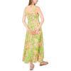 Vince Camuto Women’s Challis Smocked Back Challis Maxi Dress(Shell Pink)