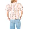 Vince Camuto Women’s Cotton Poplin Short Puff Sleeve Top(Pink Bliss)