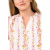 Vince Camuto Women’s Cotton Poplin Short Puff Sleeve Top(Pink Bliss)