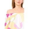 Vince Camuto Women’s Elastic Neck & Cuff Long Sleeve Top(Pale Lemon)