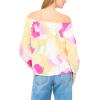 Vince Camuto Women’s Elastic Neck & Cuff Long Sleeve Top(Pale Lemon)