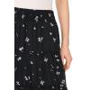 Vince Camuto Women’s Floral Print Smocked Waist Maxi Skirt(Rich Black)