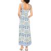 Vince Camuto Women’s Floral Thick Strap Maxi Dress(Opulent Blue)