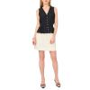 Vince Camuto Women’s Lace Trim V Neck Sleeveless Top(Rich Black)