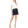Vince Camuto Women’s Linen Short Sleeve Ruffle Button Down Blouse(Ultra White)
