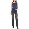 Vince Camuto Women’s Metallic Rib Knit Sleeveless Back Keyhole Tank(Vintage Blue)