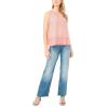 Vince Camuto Women’s Peplum Halter Neck Sleeveless Top(Lobster Red)