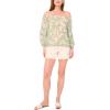 Vince Camuto Women’s Pleated Peasant Long Sleeve Rayon Lawn Blouse(Eucalyptus)