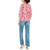 Vince Camuto Women’s Raglan Puff 3/4 Sleeve Blouse(Cherry Red)
