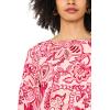 Vince Camuto Women’s Raglan Puff 3/4 Sleeve Blouse(Cherry Red)