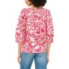 Vince Camuto Women’s Raglan Puff 3/4 Sleeve Blouse(Cherry Red)
