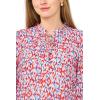 Vince Camuto Women’s Raglan Split Neck 3/4 Sleeve Blouse(Red Hot)