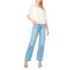 Vince Camuto Women’s Scoop Neck Button Down Short Sleeve Flowy Top(Ultra White)