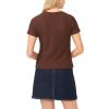 Vince Camuto Women’s Short Sleeve Crew Neck Top(Mocha)