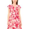 Vince Camuto Women’s Short Sleeve V-Neck Multi Tie Maxi Dress(Golden Haze)