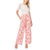 Vince Camuto Women’s Smocked Waist Wide Leg Pant(Summer Rose)