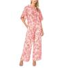 Vince Camuto Women’s Smocked Waist Wide Leg Pant(Summer Rose)