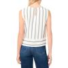 Vince Camuto Women’s Striped Sleeveless Crew Neck Blouse(Classic Navy)