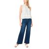 Vince Camuto Women’s Striped Sleeveless Crew Neck Blouse(Classic Navy)