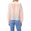 Vince Camuto Women’s Tencel Ruffle Front Long Sleeve Blouse(Lily Ivory)