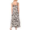 Vince Camuto Women’s Thick Strap Printed Maxi Dress(Rich Black)