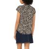 Vince Camuto Women’s V Front Placket Short Sleeve Blouse(Rich Black)