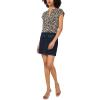 Vince Camuto Women’s V Front Placket Short Sleeve Blouse(Rich Black)