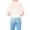 Vince Camuto Women’s V Neck 3/4 Sleeve Button Down Top(Ultra White)