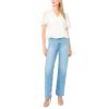 Vince Camuto Women’s V Neck 3/4 Sleeve Button Down Top(Ultra White)