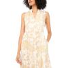 Vince Camuto Women’s V-Neck Sleeveless Maxi Tier Dress(Camel)