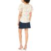 Vince Camuto Women’s V-Neck Tulip Short Puff Sleeve Blouse(Antique White)