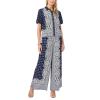 Vince Camuto Women’s Wide Leg Pull on Pant(Classic Navy)