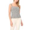 Vince Camuto Women’s Button Front Fitted Tank Top(Rich Black)