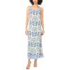 Vince Camuto Women’s Floral Thick Strap Maxi Dress(Opulent Blue)