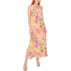 Vince Camuto Women’s Halter Tie Back Maxi Dress(Plush Pink)