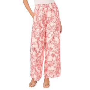 Vince Camuto Women’s Smocked Waist Wide Leg Pant(Summer Rose)