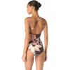 Vince Camuto Women’s One Shoulder One Piece Swimsuit(Chocolate)