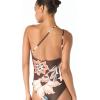 Vince Camuto Women’s One Shoulder One Piece Swimsuit(Chocolate)