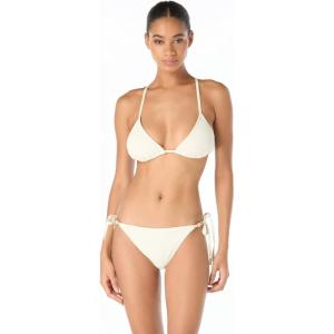 Vince Camuto Women’s Beaded String Triangle Bikini Top(Ivory)