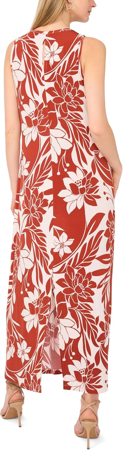 image:imageVince Camuto Womens Sleeveless Back Keyhole Maxi DressRust