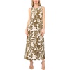 Vince Camuto Women’s Sleeveless Back Keyhole Maxi Dress(Burnt Olive)