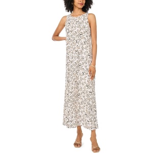 Vince Camuto Women’s Floral Sleeveless Maxi Dress(Soft Cream)