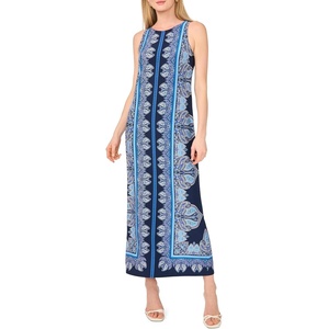 Vince Camuto Women’s Sleeveless Back Keyhole Maxi Dress(Classic Navy)