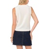 Vince Camuto Women’s Crew Neck Sleeveless Top(Antique White)