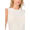 Vince Camuto Women’s Crew Neck Sleeveless Top(Antique White)