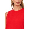 Vince Camuto Women’s Crew Neck Sleeveless Top(Lobster Red)