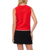 Vince Camuto Women’s Crew Neck Sleeveless Top(Lobster Red)